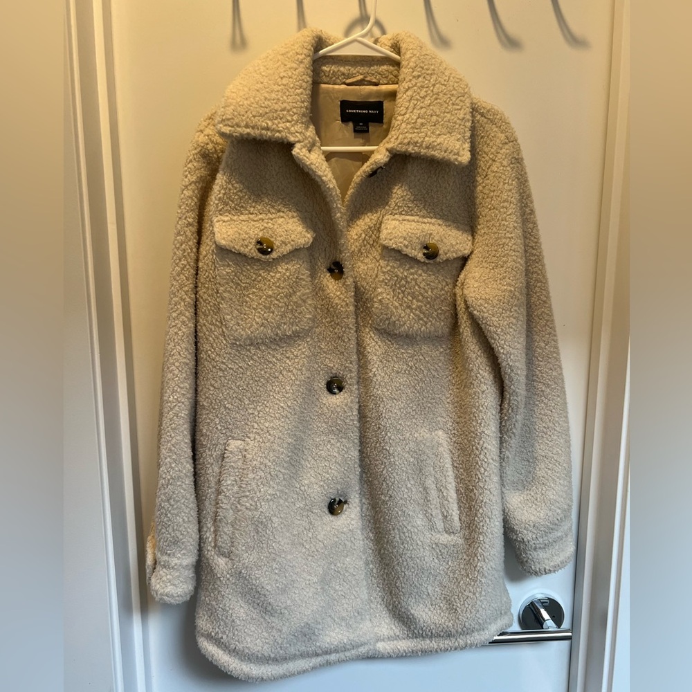 Something Navy sherpa jacket